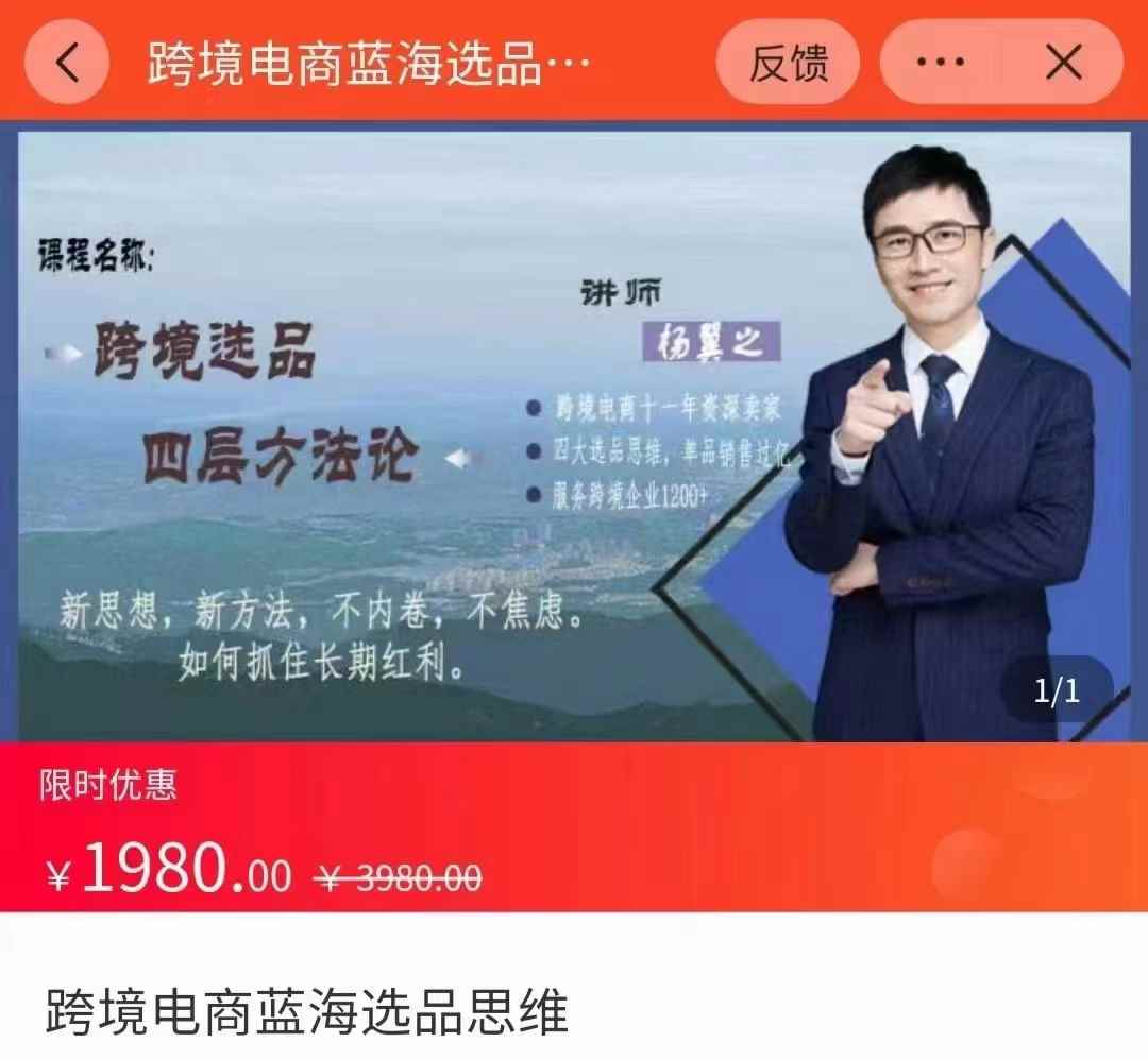 跨境电商蓝海选品思维跨境选品，四层方法论新思想新方法，不内卷不焦虑（价值1980）