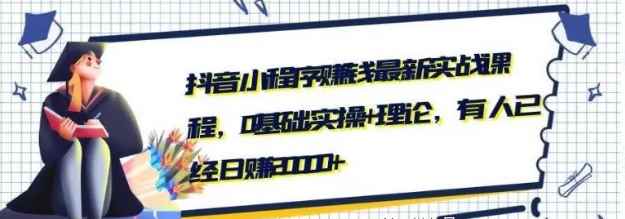 抖音小程序赚钱最新实战课程，0基础,实操+理论，有人已经日赚20000+