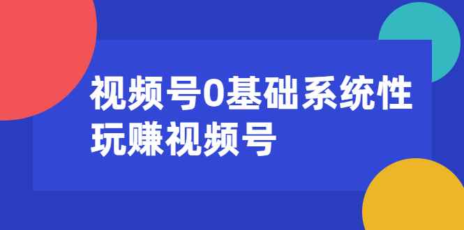 视频号0基础系统性玩赚视频号内容运营+引流+快速变现（20节课）无水印